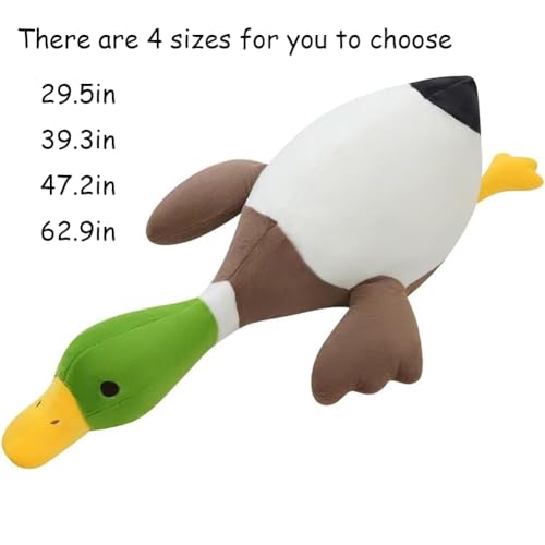 Image of Mallard Duck Plush,Mallard Duck Stuffed Animals, Soft Furry Duck Stuffed Animal Pillow,Huge Duck Plush Hugging Pillow Gifts for Every Age (29.5in)