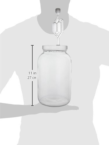 Fastrack One Gallon Wide Mouth Jar With Drilled Lid & Twin Bubble Airlock-Set Of 2, Multicolor (B01Akb4G9E) #TOP2