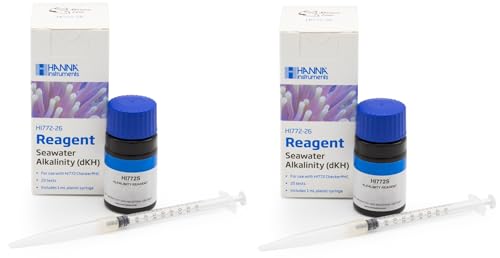 Hanna Instruments HI772-26 HI755-26 Hanna Alkalinity CReagent for Marine Hanna Checker Alkalinity 772 and Hanna 775 dKH (50 Marine Reagents)