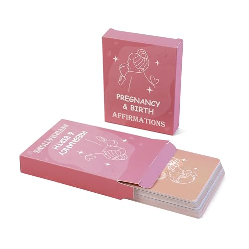 Resolara Pregnancy Affirmation Cards, 50 Positive Affirmations to Reduce Anxiety