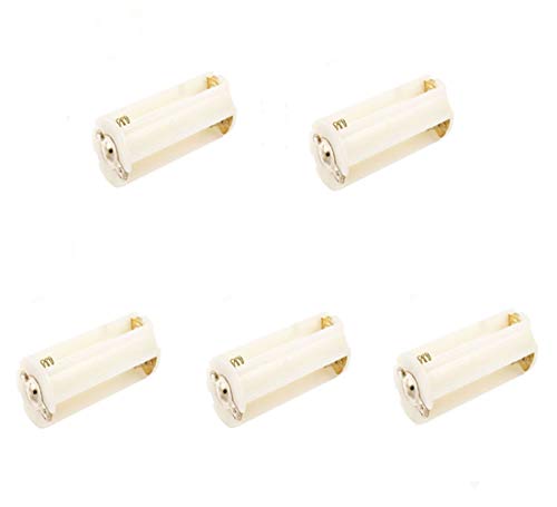 GFORTUN 5PCS 3x1.5V AAA Series Connection Plastic Cylinder Battery Storage Holder Case Adapter