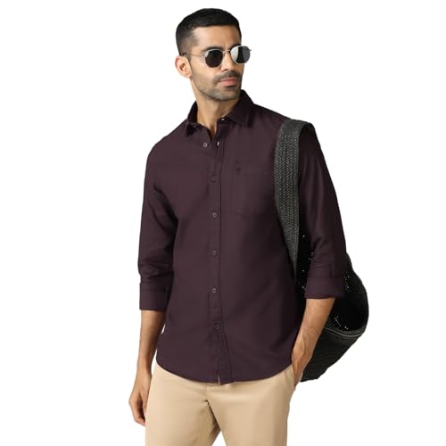 Image of blackberrys Men Solid Shirt with Structured Design, Full Sleeves and Clean Finish | Designed for Office Routine, Workplace Styling and Professional Settings