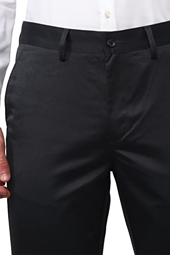 Image of Peter England Men Mid Rise Regular Fit Casual Pants
