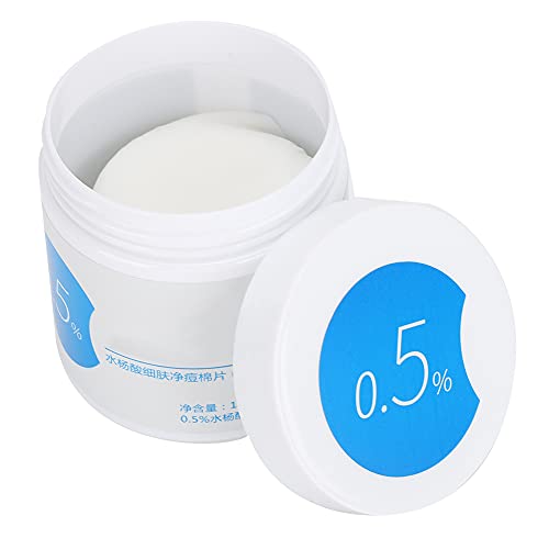 60pcs 0.5% Toallitas de Algodón de Limpieza Facial Toallitas de Reparación Facial para Tratamiento de Eliminación de acné de Espinillas Poros Retráctiles