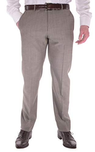 Zanella Parker Luxury Wool Men Trousers - Modern Fit Flat Front Dress Pants