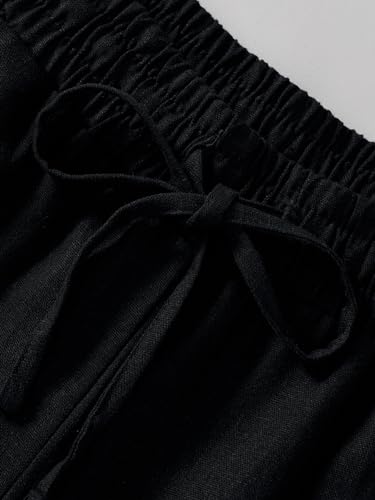 Weintee Women's 34" Inseam Tall Linen Pants with Pockets3