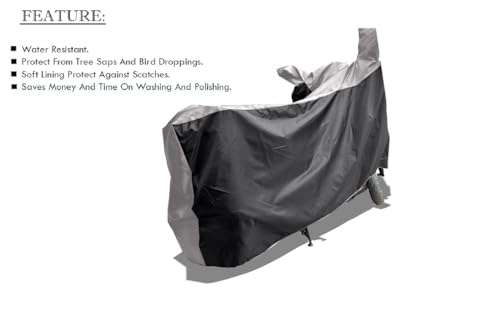 Image of Two Wheeler Vehicle - Cover for New TVS Jupiter 110 Scooty Cover with Water Resistant and Anti Dust Proof (Gray Stripe) New TVS Jupiter 110 2024 Model