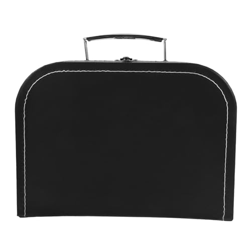 STOBAZA Box Suitcase Storage Box Holder Wedding Party Party Supplies Case Packing Container Packing Suitcase Black Stainless Steel