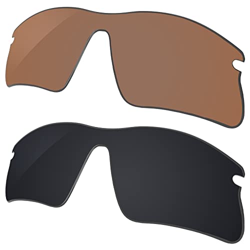 Image of Galvanic Replacement Lenses for Oakley Radar Range Sunglasses - Amber + Black Polarized - Combo Pack