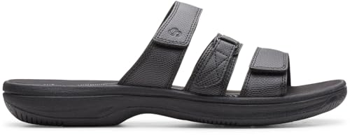 Clarks Clarks - Womens Brinkley Coast Slide Sandals, Color Black/Black, Size: 10 M US