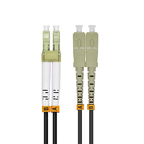 Cable de fibra óptica blindado LC a SC multimodo OM3 de 100 metros con alta resistencia exterior
