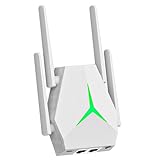 1200Mbps Repetidor WiFi Potente,Amplificador WiFi de 5G con 4 Antenas Que...