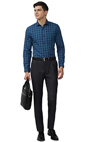 Image of Peter England Men's Checkered Slim Fit Shirt