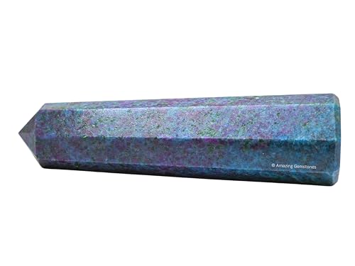 Image of Amazing Gemstone Ruby Kyanite Crystal Towers - Natural Healing Crystal Point Obelisk for Reiki Healing and Crystal Grid (3 inch to 4 inch INCH)