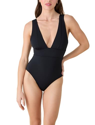 Andie Mykonos Deep Plunge V-Neck One Piece Swimsuit