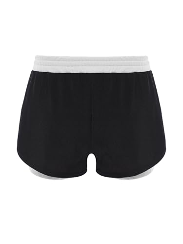 Kids Girls Athletic Shorts Crossover Triple Layered 2 in 1 Bottoms for Sport Workout Running4
