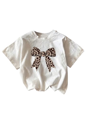 Girl's Graphic Tee Shirt Short Sleeve Round Neck Preppy Casual Trendy Cute Summer Tops