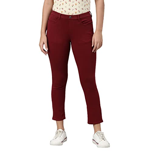 Image of GO COLORS Soft Cotton Blend Printed Jeggings Ankle Length for Women| Breathable, Mid Rise
