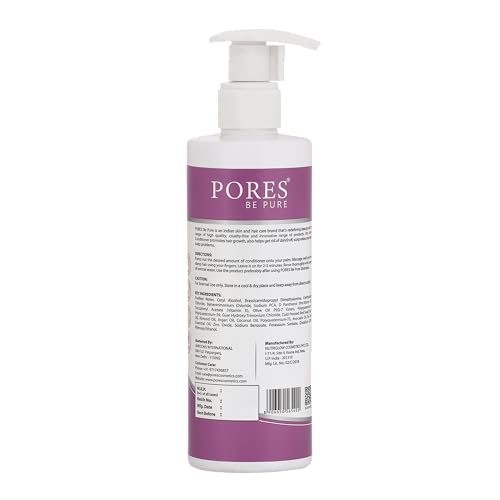 Image of PORES Be Pure Onion Hair Conditioner | Red Onion & Zinc for Thicker, Stronger Hair | Reduces Hair Fall & Frizz | Deep Nourishment for Dry, Weak Hair | Unisex - 250 ml