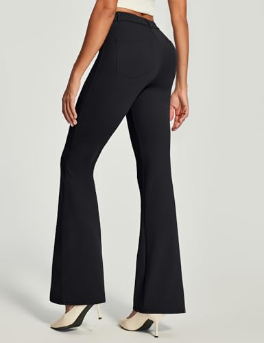 IUGA Womens Dress Pants Bootcut Business Casual Work Pants with Pockets Stretchy Slacks Pull On Trousers Office2