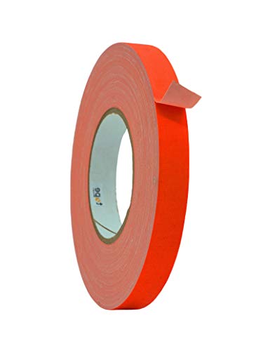 Image of WOD GTC12 Gaffer Tape, Fluorescent Orange Low Gloss Finish Film, 3 /4 in. x 60 ft. (Pack of 64) Residue Free, Non Reflective Cloth Fabric, Secure Cords, Water Resistant, Photography, Filming Backdrop