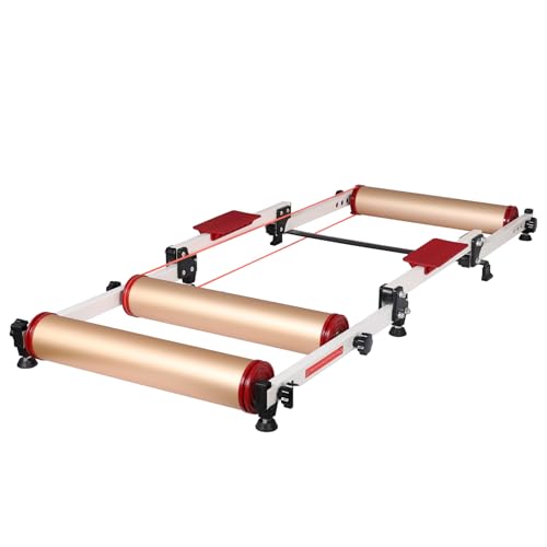 KACBFEE Rodillos de Entrenamiento para Bicicleta Soporte Ajustable para Entrenador de Bicicleta Plegable para Ciclismo de montaña, Carreras y Entrenamiento de Fuerza
