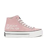 plataformas rosas Alta calidad D.Franklin Zapatillas Abotinadas de Mujer con Plataforma, Rosa, 36 EU (LIK22018_0011)