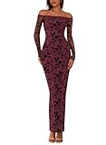 Material: Crafted from premium stretchy mesh fabric, this figure-hugging dress moves with you while maintaining perfect shape. The breathable lining keeps you comfortable, while sheer mesh sleeves add a sensual touch—perfect for sexy dresses for wome...