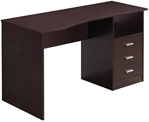 Techni Mobili Classic Computer Desk with Multiple Drawers, 29.5" x 23.6" x 51.2", Wenge