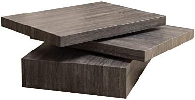Christopher Knight Home Haring Square Rotating Wood Coffee Table Black Oak