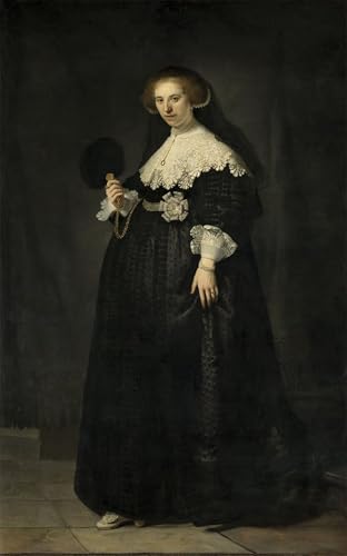 Portrait d'Oopjen Coppit par Rembrandt Style Graffiti pour Salon Moderne