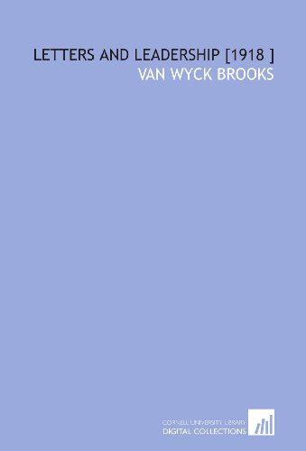 Letters and Leadership [1918 ] 1112431055 Book Cover