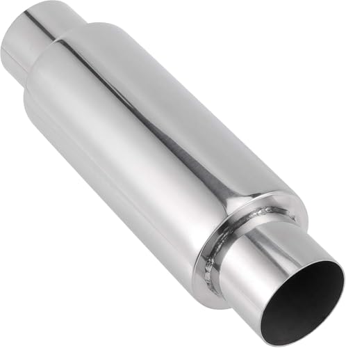 Silenciador de escape de acero inoxidable con sonido profundo y tubo resonador en espiral de 13.8" 3