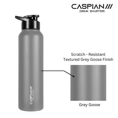 Image of CASPIAN / / / Hike Stainless Steel Customize Sipper Water Bottle Leak Proof Thunder for Fridge Home Office Travel School Kids Boys Girls Adults Sports Gym Yoga (G-Goose 1 Litre, Set of 1)