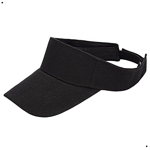 MEQUER - MEQUER Sun Visor Cap, Adjustable Unisex Summer UV Protection Hats for Sports Black - -28%
