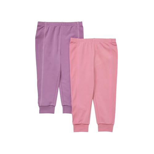 Hanes Unisex Baby Pure Comfort Baby French Terry Joggers, Baby Girl and Baby Boy Pants, 2-Pack