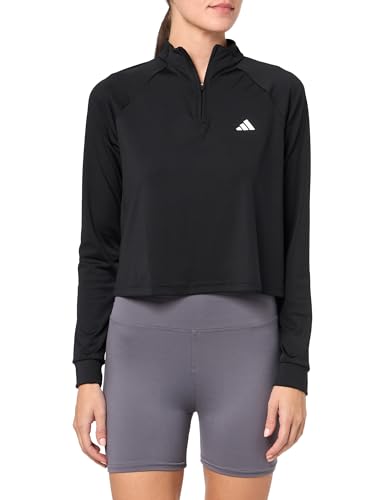 adidas Women's Train Essentials Quarter-Zip Cover Up Sweatshirt