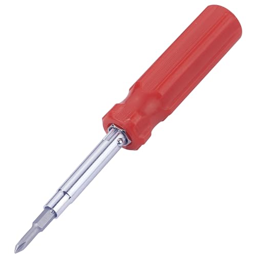 6-In-1 Flat Head & Phillips Reversible Screwdriver #1 And #2 Phillips 3/16 And 5/16 Slotteds 1/4 & 5/16 Nut Driver Bit Tube Snap-on 6 In 1 Multifunctional Screwdriver