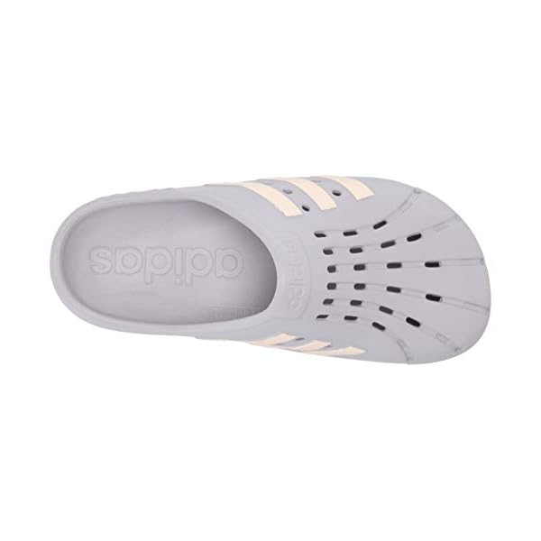 adidas-Unisex-Adult-Adilette-Clog-Slide-Sandal adidas Unisex Adilette Clog Slide Sandal, Glory Grey/Pink Tint/Glory Grey, 5 US Men