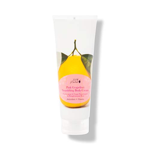 100% PURE Nourishing Body Cream, Pink Grapefruit, Body Lotion for Dry Skin...