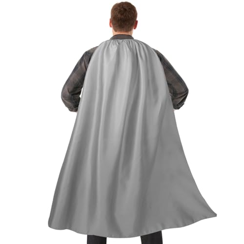Dajiahao Adult Superhero Cape and Mask for Man and Woman - Halloween Vampire Cloak Superhero Party Capes Superhero Costume(silver gray-120cm)