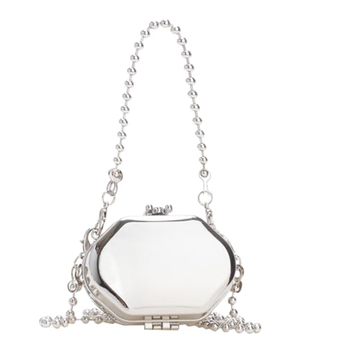 TingHaoO Elegante bolsa de cosméticos pequeña de acrílico de lujo Cossbody bolsa de hombro accesorio de viaje para mujeres elegantes