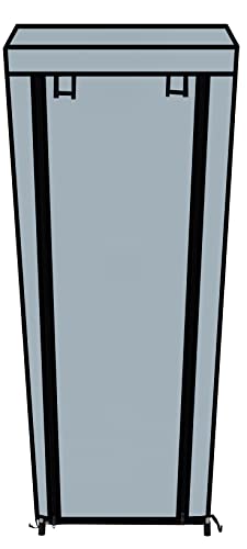 Image of Multi Utility 9 Layer Shelf Collapsible Metal Pipes with Non-Woven 100GSM Fabric Cover for Shoe /Cloth /Toy /Books Rack (Grey, Metal)