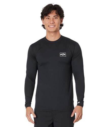 Billabong Arch Mesh Loose Fit Long Sleeve Surf Tee Black SM