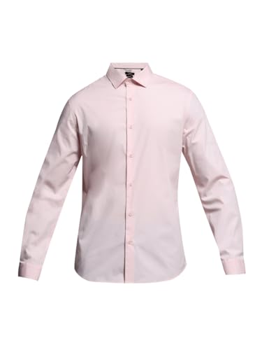 Image of Jack & Jones Men's Spread Collar Solid Cotton Slim Fit Casual Shirt