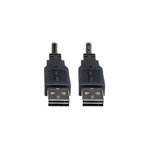 Tripp Lite 10ft USB 2.0 High Speed Reversible Connector Cable Universal M/M 10' - USB cable - USB (M) to USB (M) - USB 2.0-10 ft