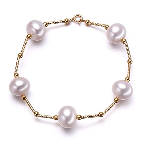 Bracelet perles blanches d'eau douce naturelles bijoux en perles femmes mode mariage