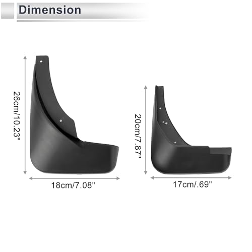 Image of X AUTOHAUX 1set Front and Rear Mud Flaps Splash Guards Mud Guards for Audi A4 2012-2015 W /Mount Accessories