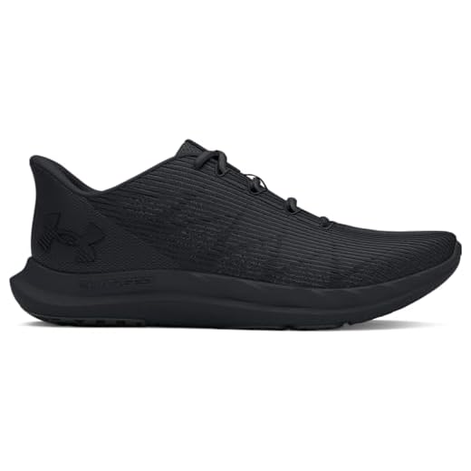 Under Armour UA Charged Speed Swift Zapatillas de deporte de hombre, zapatillas transpirables para correr, color negro/negro/negro