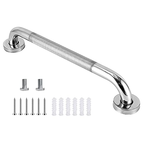HAGVOT Rutschfest Haltegriff Dusche SUS304, Haltegriffe für Senioren anti Fingerabdruck, Rostfrei Badewannengriff Wandgriff Duschgriff Handgriff für das Bad WC, Dusche Wandmontage Griff (33.5cm) Cover